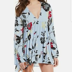 FREE PEOPLE BELLA FLORAL PRINT TUNIC SIZE …